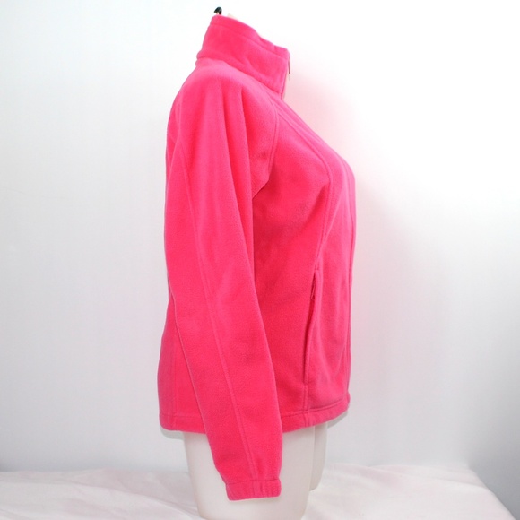 Women's Pink Columbia Fleece Full Zip Jacket Sz L - Picture 4 of 8